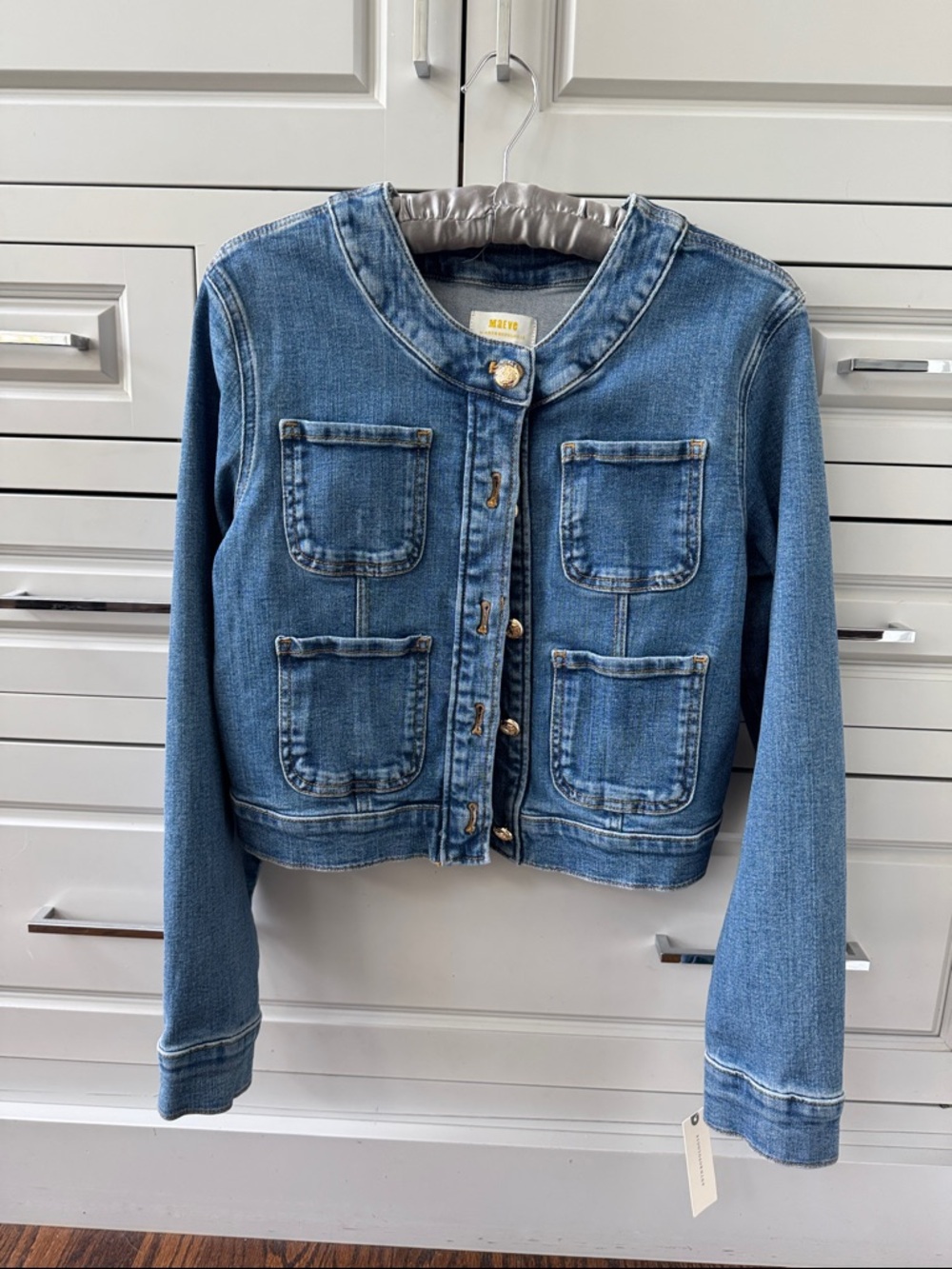 NWT Anthropologie Maeve Coco Denim Jacket - Picture 7 of 13